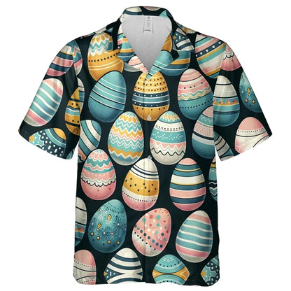 Happy Easter Day Graphic Beach Shirt,  Fashion Gifts,  Short Sleeve,  Cartoon Rabbit/ Egg