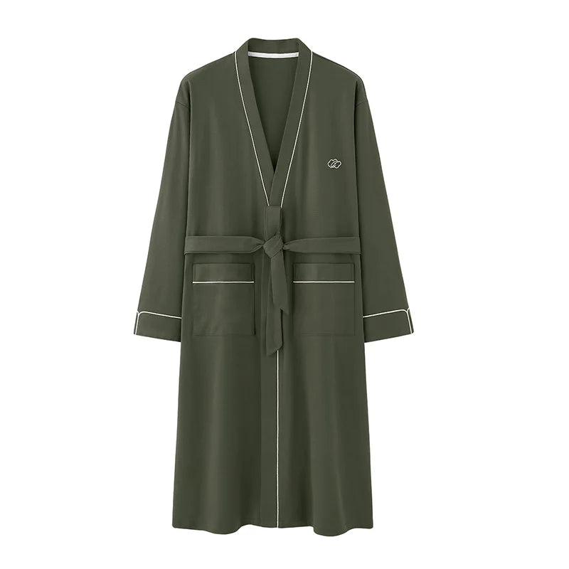 Spring Autumn Striped Bathrobe Lover,  Cotton,  Sleep Top,Kimono Robes For Male /Female Robes Long Bath Robe , Bride Robe,  Dressing Gown
