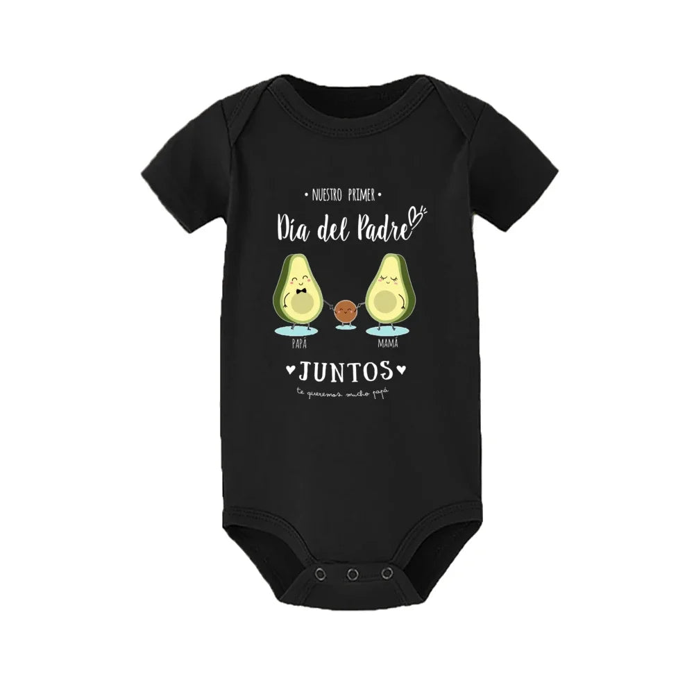 Our First Father's Day Together,  Family Matching Outfit.   Infant Romper+Daddy T-Shirt Family Clothing . Fathers Day Best Gifts