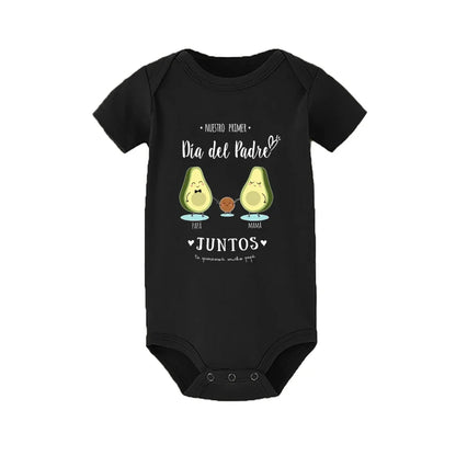 Our First Father's Day Together,  Family Matching Outfit.   Infant Romper+Daddy T-Shirt Family Clothing . Fathers Day Best Gifts