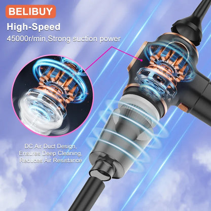 Wireless Vacuum Cleaner Dual Use for Home and Car High Power Home Appliance With display Screen Carpet Sofa Car Cleaner