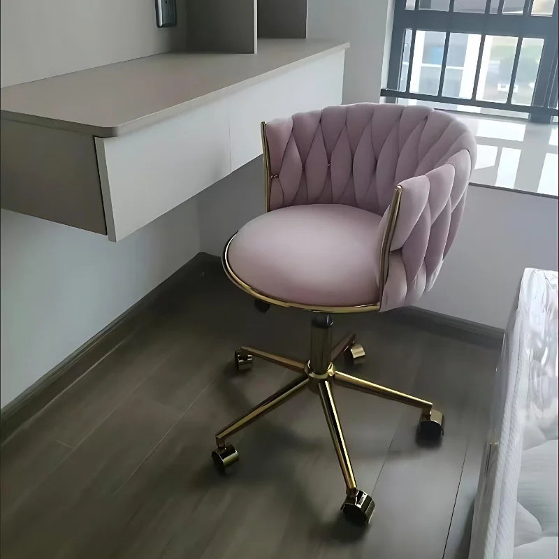 Pretty Vanity  Chair for Girls Bedroom,  Makeup Chair,  Girls Bathroom.  ,,Comfortable for Long Periods of Time,, Backrest,  Lift Swivel Chair