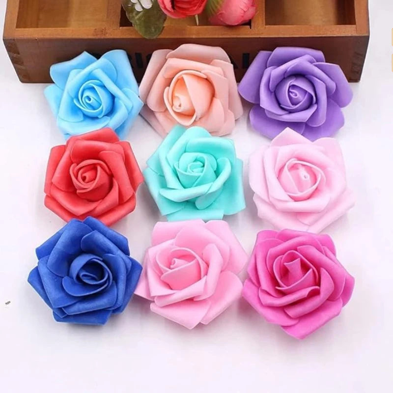 10/20/50Pcs Artificial Foam Rose Flowers,  Fake Flower for Home,  Room,  Decor for  Wedding Party, Halloween, Thanksgiving,  Christmas, Valinrtines Day