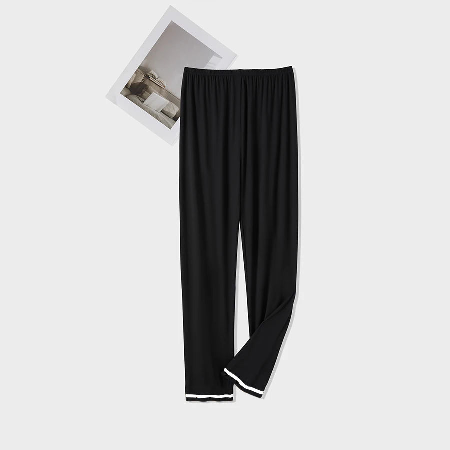 Men's Stylish Summer Pajama Pants, Thin, Loose, Breathable,  Air-Conditioned Pants with Elastic Waist