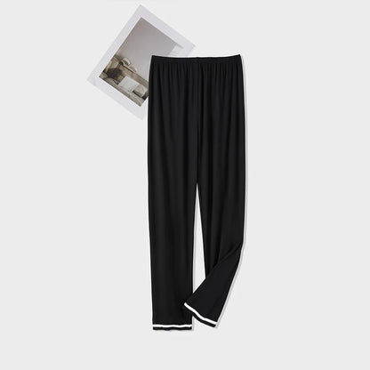 Men's Stylish Summer Pajama Pants, Thin, Loose, Breathable,  Air-Conditioned Pants with Elastic Waist
