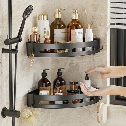 NEW 3/2/1 PCS Adhensive Bathroom Shampoo Holder. Shower Caddy Shelves  with  No Drill Shelf Corner, Towel Holder
