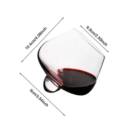 1Pc Irregular Whiskey Wine Glass Rotating High Belly Beer Whiskey Brandy Cocktail Drinking Wine Cup Tumbler Down Bar Glass