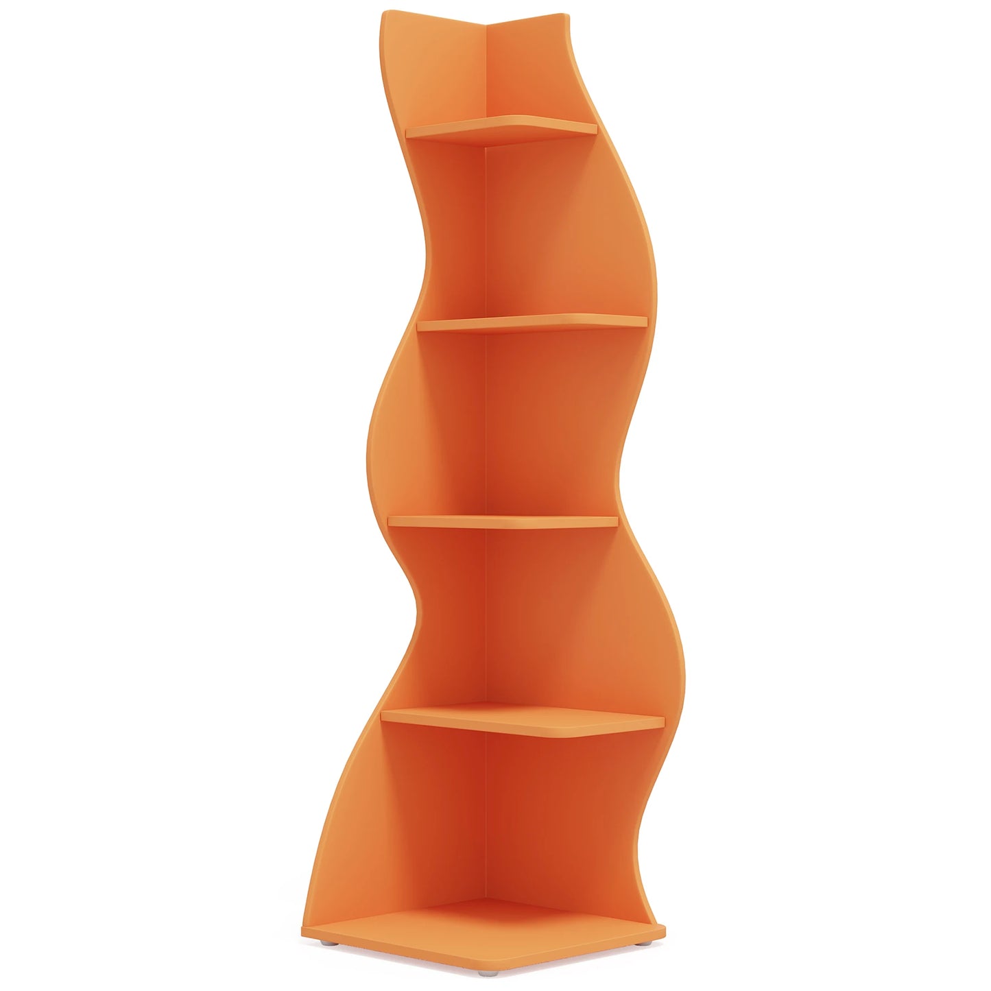 Corner Shelf, Modern 5-Tier Corner Bookshelf, Stylish Corner Small Bookcase, Storage Rack,  Plant Stand