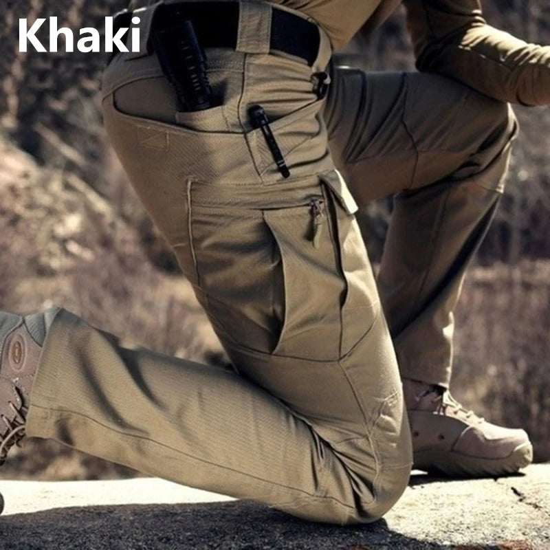 Men's Tactical Cargo Pants, up to 6XL Plus Size.  Outdoor Casual Sports Pant for Hiking,  Fishing  and Waterproof, Multi-pocket Men Trousers
