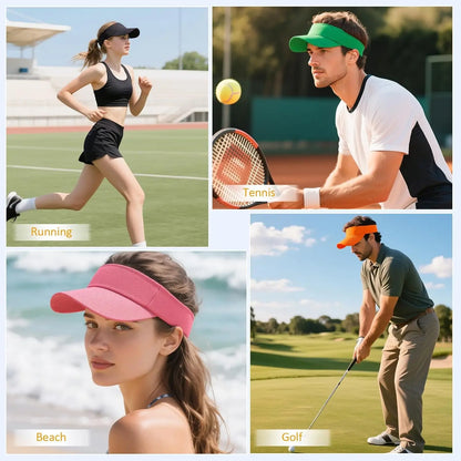 1pc Structured Brim Quick-Dry Sun Visor Hat for Women/me.  Lightweight Sun Protection Sports Visor for outside activities