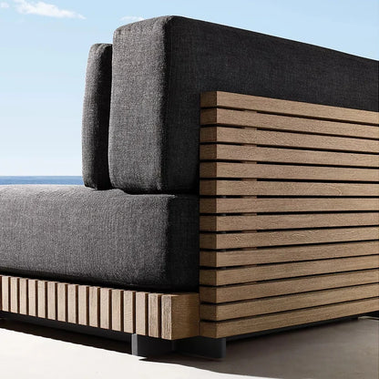 Modern Luxury Outdoor Garden Patio Furniture Teak Sofa Set Teak Outdoor Furniture.   Several arrangements and Furniture pieces to pick from.