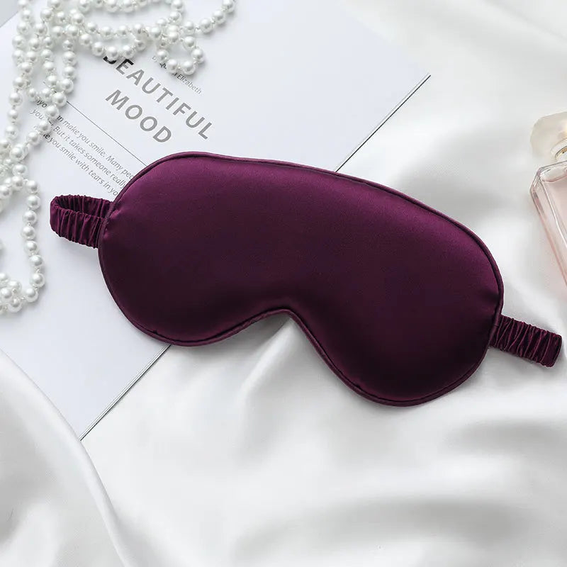 Double-Sided,  Silk,  Sleeping Eyeshade  for Light Blocking,  Breathable Travel,  Sleep Eye Mask  Shields,  Protective Safety Goggle Eye Wear.  Apricot and Light Coffee are the  least available, then golden, white, gray, foll