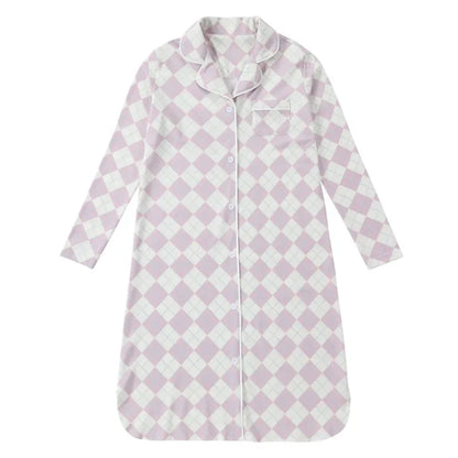 spring summer argyle plaid, soft dress set with  footie P. J's,  Familyfamily matching clothing