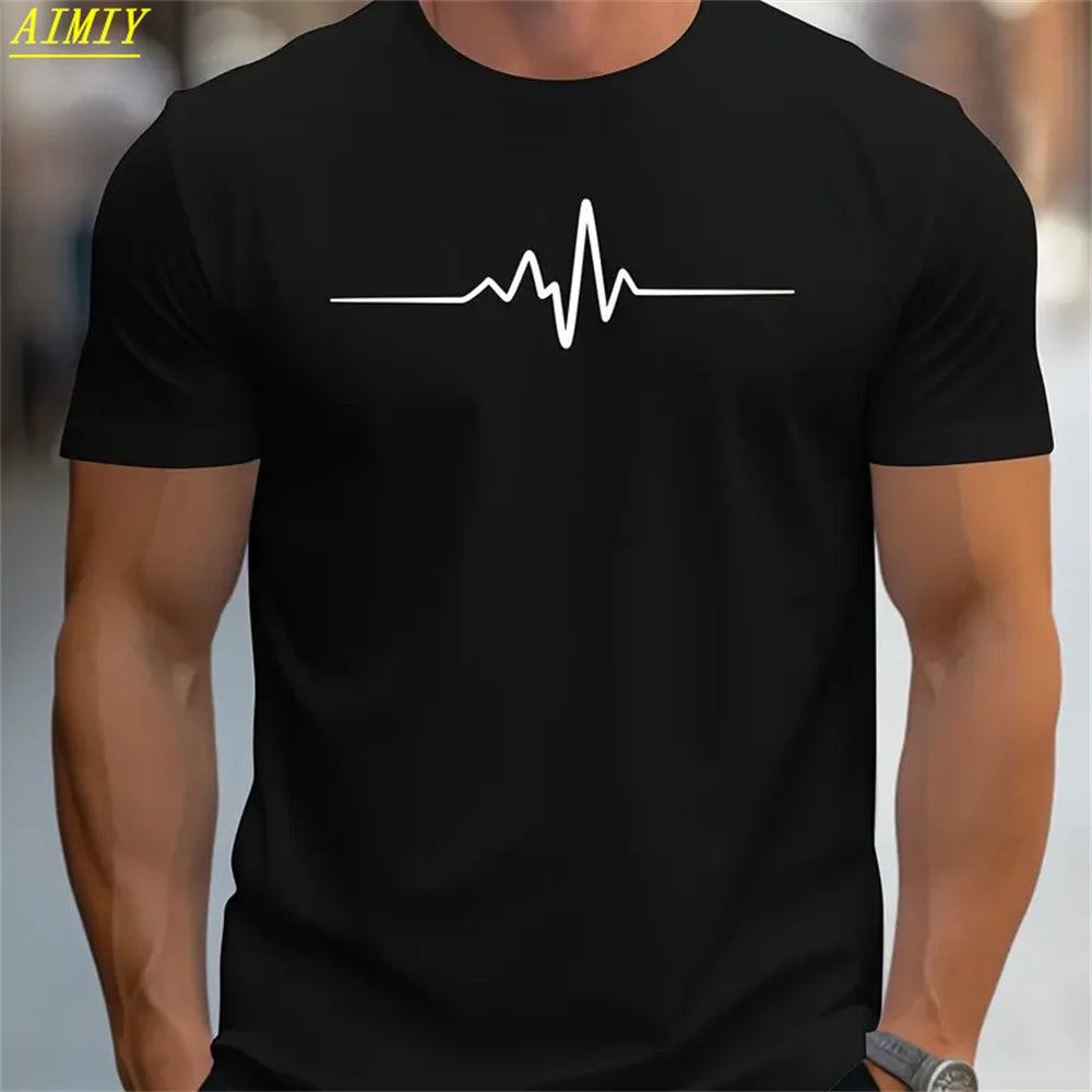 Summer Men's T-shirt Top,  Casual,  Loose Fit , Oversized T-shirt,  PARI Letter Pattern,  Printed Round Neck,  Short Sleeved Many Colors