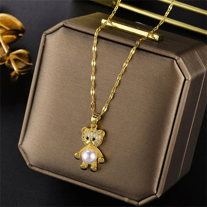 New In Light Luxury Zircon Crystal Stainless Steel Necklaces For Women. Sweet Female Clavicle Chain Jewelry.  Nice for everyday wear. Maybe nice for MOTHER/DAUGHTER Gift