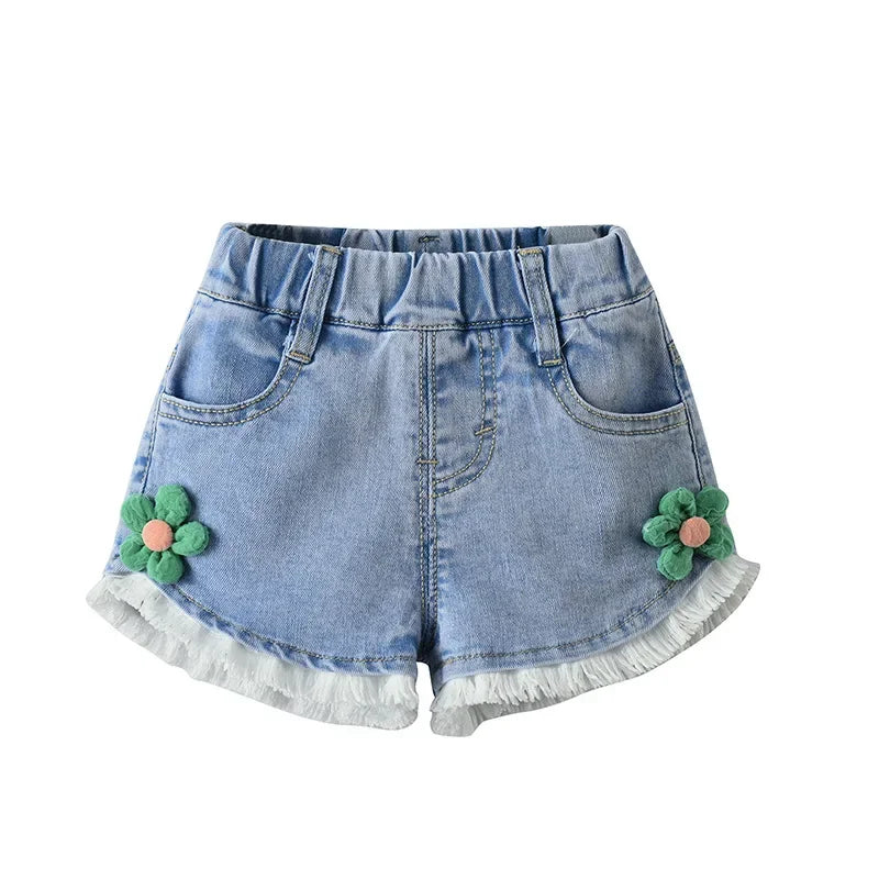 Shorts for Girls.  Blue, All-matching ,  Children Denim Skirt,  Pants, Fashion Jeans, Summer Casual Teen Short Pants (10 /12 /14 Years)