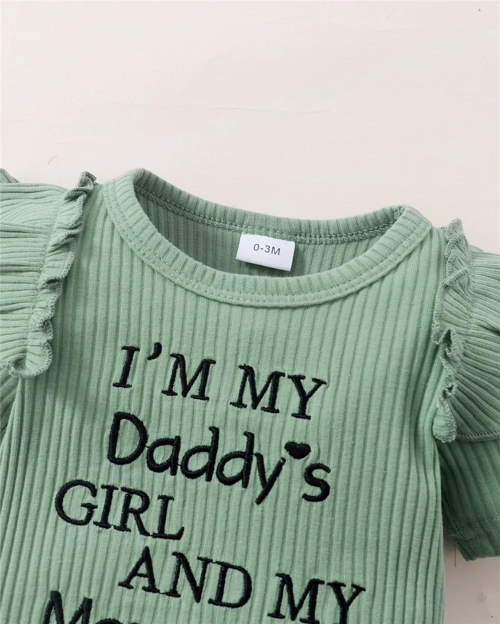 Newborn Baby Girl 3PCS Clotheing  Set with  Lettering.   Short Sleeved Romper+Flowers Pant+Bowknot,  Headband for weather.  Summer  Outfit