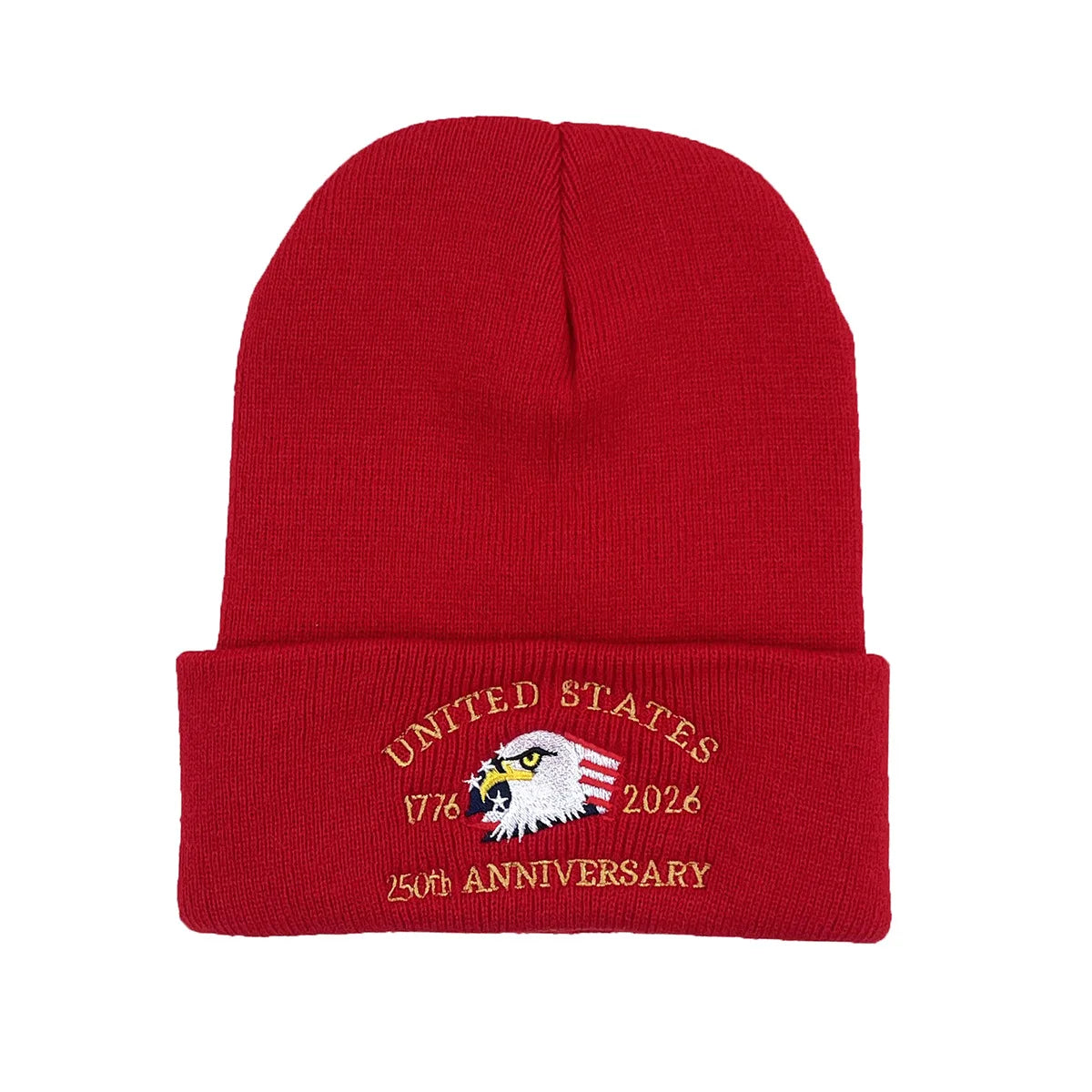 250th Anniversary USA Knit Hat.  Warm, Cozy Embroidery Beanie for Women /Men, 250 Year American Anniversary Merchandise