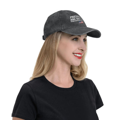 "Presidents Are Not Kings"  USA Flag Unisex Baseball Cap.  " No Kings In America "
Distressed Denim Washed Hats Cap,  Outdoor Soft Headwear Lots of choices of color.