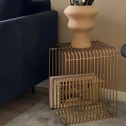 Modern Scandinavian Metal Coffee Table  for Storage,  Magazines and Books, etc