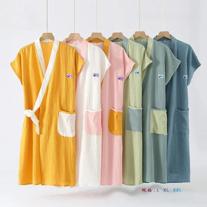 Multi Colors" Couples " Bath Robes.  Wearable Sleeveless Womens/Mens Cardigan Croosover style.