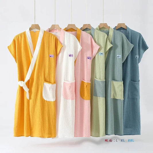 Multi Colors" Couples " Bath Robes.  Wearable Sleeveless Womens/Mens Cardigan Croosover style.