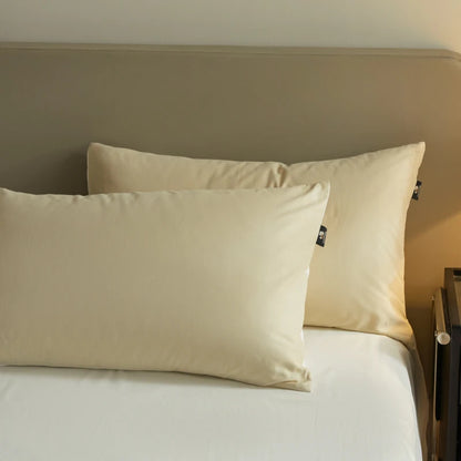 A-Class 100s Long-Staple Cotton Sateen, Brushed,  Solid Bedding Set Duvet Cover Set Luxurious Milled Softness, Smooth
