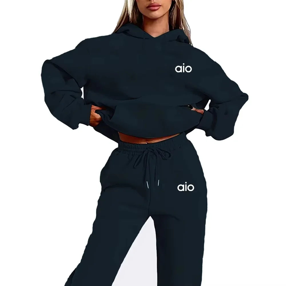 Autumn  Casual Two-Piece Set - Retro and Simple Printed Set with Eco-friendly Material for Comfortable Feel, Men /Women for Sizing