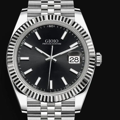 Men's and Womens Luxury Watches.  Stainless Steel,  in  Gold,  Black,  Blue and White with Diamond Dial.