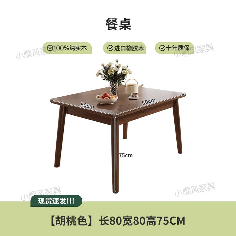 Solid Wood Dining Table,  Modern Rectangular Kitchen Table for Home Office /Dining Room /Small Space, Multiple Sizes Minimalist Style