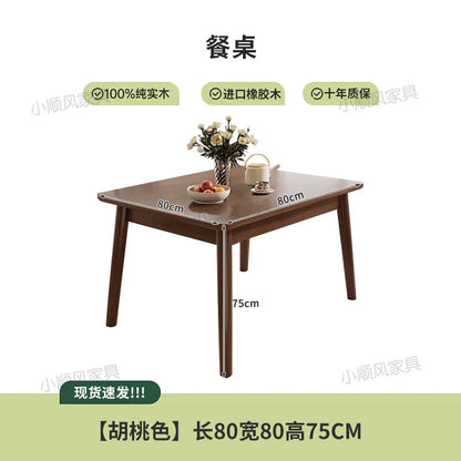 Solid Wood Dining Table,  Modern Rectangular Kitchen Table for Home Office /Dining Room /Small Space, Multiple Sizes Minimalist Style