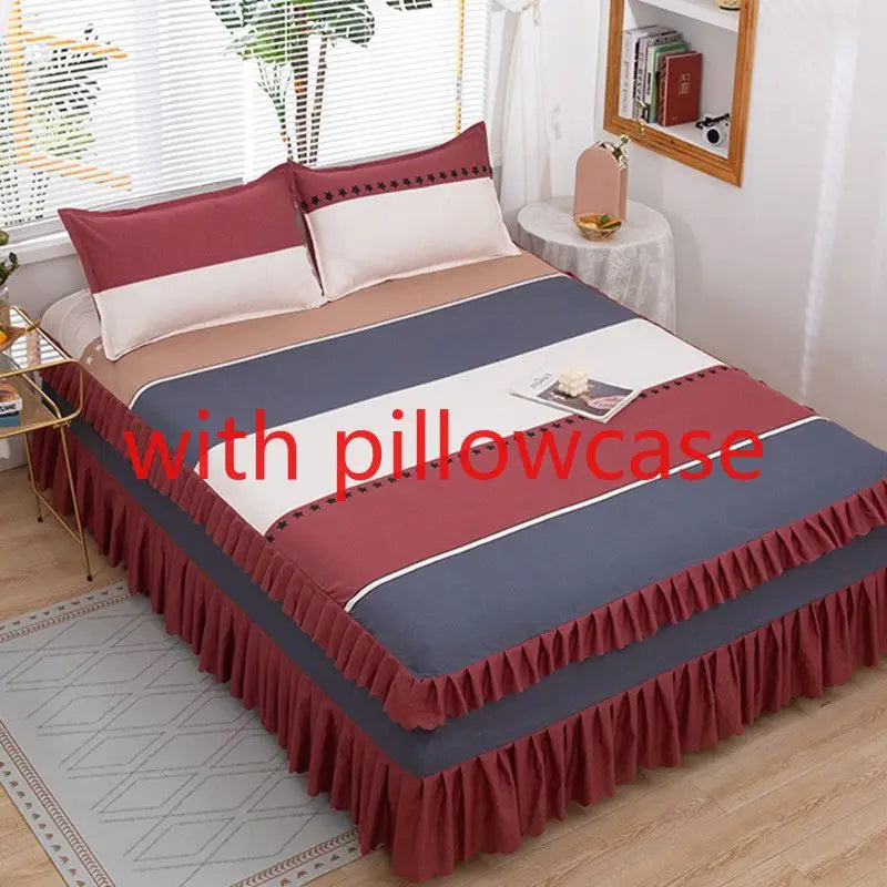 Sheet Set Household with Pillowcase Fashion Modern Water-proof Universal Skin-friendly Single Double Home Textile Bedding Luxury