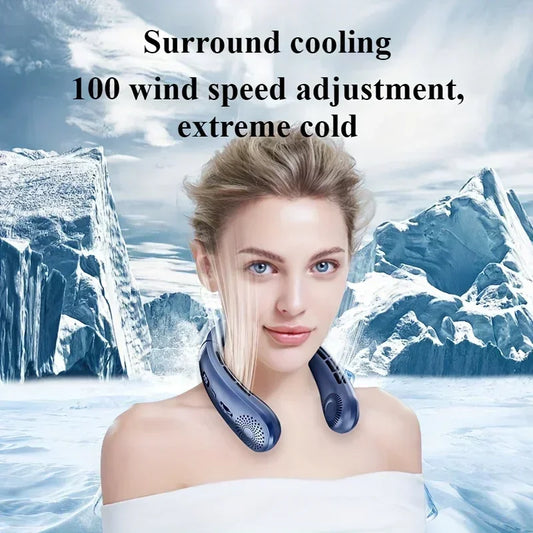 Neck Fan,Lightweight Wearable Fan, Low Noise 5 Speed Hands Free Fan, Hanging Headphone Design for  Sports  for Indoor & Outdoor.  All 3 COLORS Available.  RED/GOLD is the Most available.  If you want either of the other COLOR