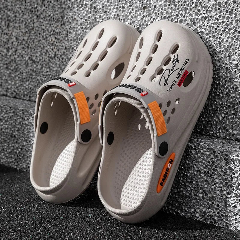 Men's Slippers,  EVA Hole Mens Mules, Non-Slip Slippers, thick Soft Platform Slide,  Comfortable Men's Sandals,  Summer Shoes