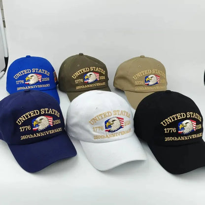 2026 New 250th Anniversary Hat USA Patriotic Baseball Caps.   Eagle Embroidered Baseball Hats for Men Women 250 Year Anniversary