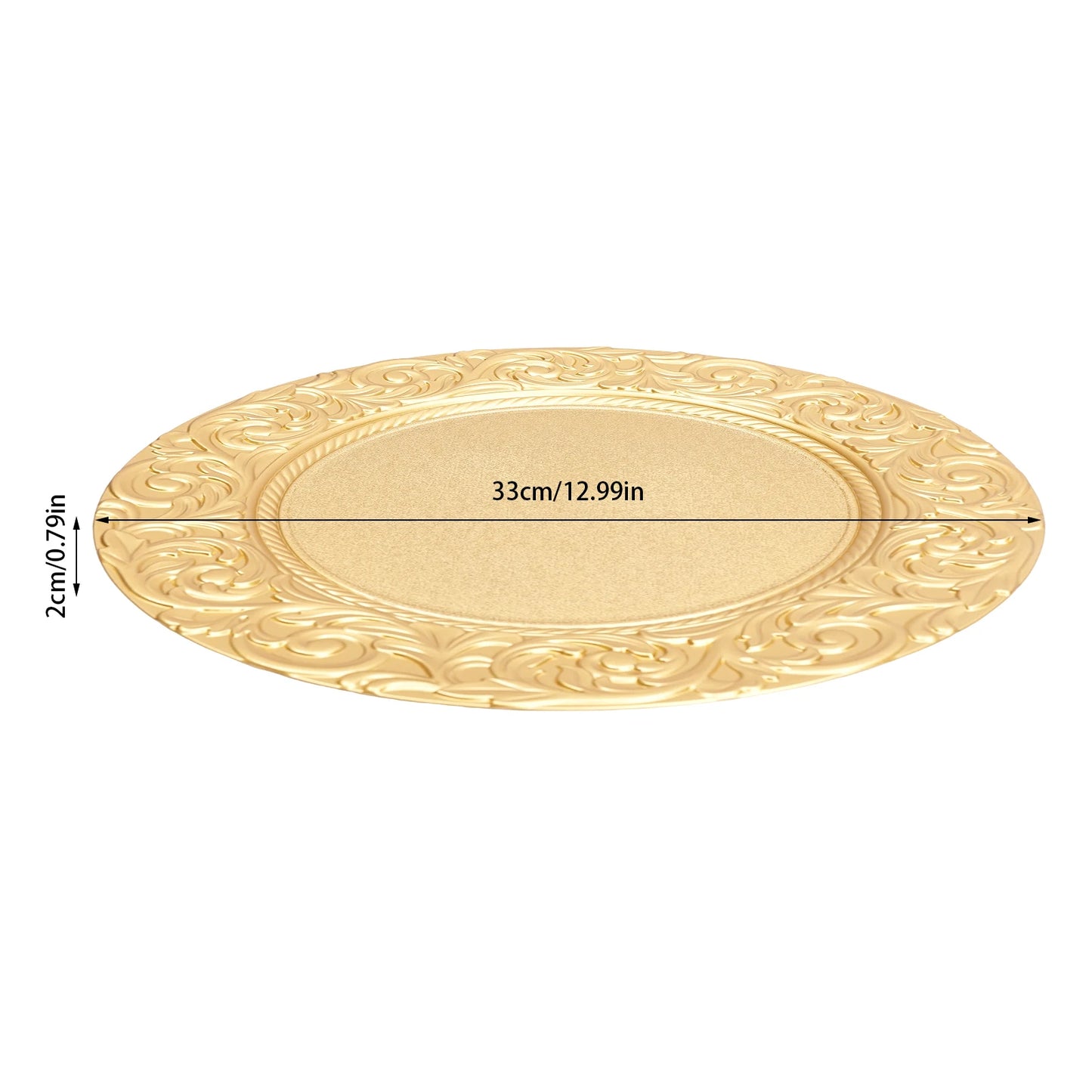 100-Piece Set of Western-Style Dessert Plates (Patterned), Dinner Plate Set, Round Plates, Reusable Plates