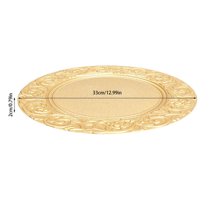100-Piece Set of Western-Style Dessert Plates (Patterned), Dinner Plate Set, Round Plates, Reusable Plates