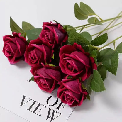 1/5/10/20pcs Roses Artificial Flowers Rose Flower Branch Artificial Red Roses Realistic Fake Rose for ANY SPECIAL OCCASION including PATRIOTIC, Home Decor