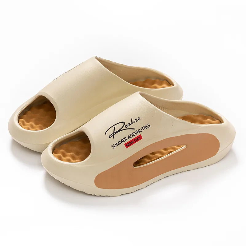 Mens  Leisure Slippers /Womens Summer House Shoes,  Soft EVA Anti-slip, Indoor, Beach Slides,Female/ Male Outdoor Street Sandals