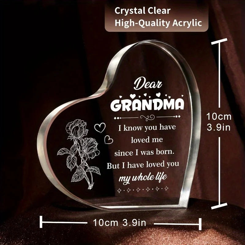 Grandma Heart Sign - Perfect Birthday & Christmas Gift from Grandchildren and a Perfect gift for MOTHERS DAY
