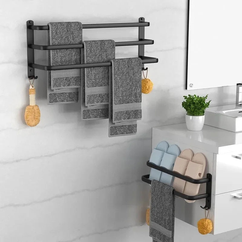 Single-layer/Double-layer/Triple-layer Towel Holder, Towel Storage,  Towel Rack  for Bathroom/Kitchen. Multi-layer Wall-mounted Towel Rack