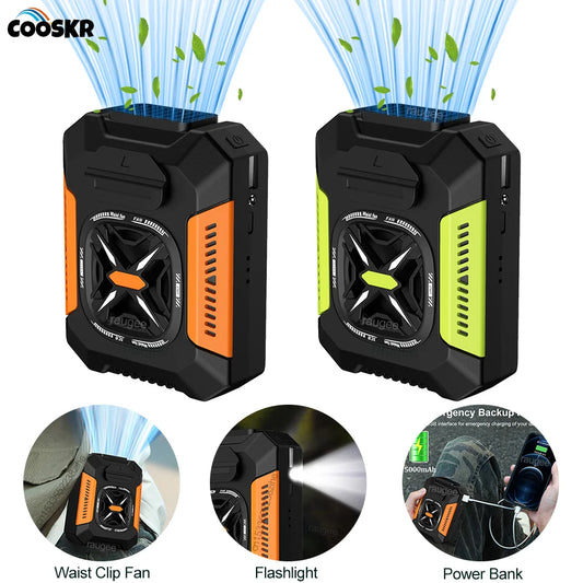 Portable Waist Clip Fan 5000mAh USB Rechargeable Fan Powerful Air Cooler Outdoor Camping Waist Fan with Power Bank LED Light.  Yellow/greenish has the most and orange about half.  Better chances with the yellow/ish