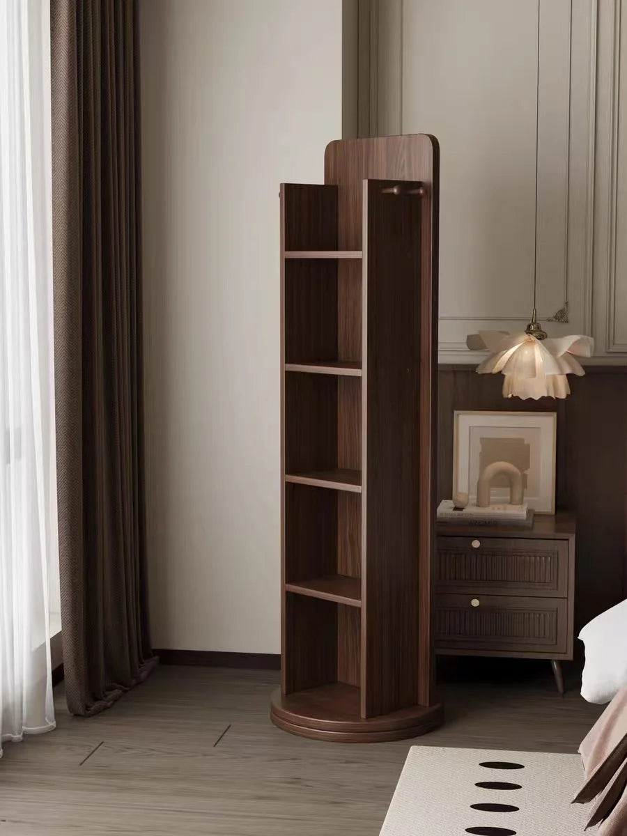 360° Rotating Full Length Floor Mirror with Storage Shelves,  Modern Standing Dressing Mirror for Living Room  or  Bedroom Furniture