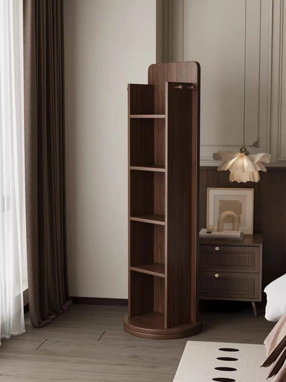 360° Rotating Full Length Floor Mirror with Storage Shelves,  Modern Standing Dressing Mirror for Living Room  or  Bedroom Furniture