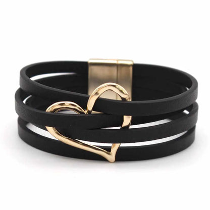 Leather Bracelets For Women, Fashion Bracelets & Bangles , Elegant Multilayer Wide Wrap Bracelet. Jewelry Gift.  All Colors Available except Lt. GRAY and AQUA