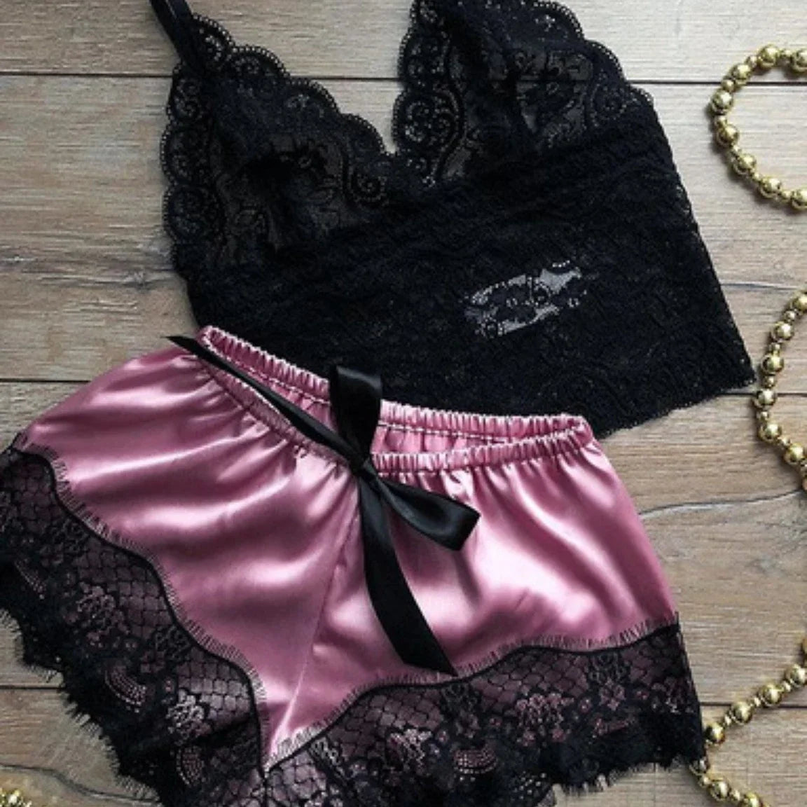 Sexy Pajamas for Women.  2 Pieces Top and. Shorts Set.