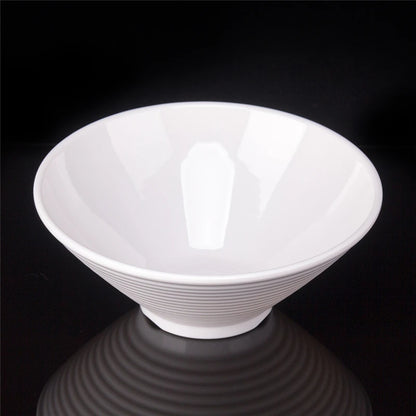 Japanese Hat Shape Bowls. White Melamine Large Ramen Rice Noodle/ Soup Bowl.