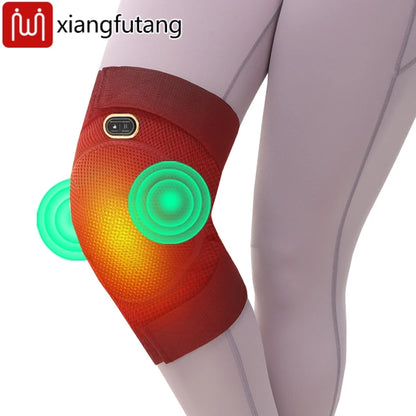 Knee Massager with Heat and Vibration.  Electric Heating Knee Support,  Brace Warmer Device.  Great Gifts for Men  and Women for Pain Relief