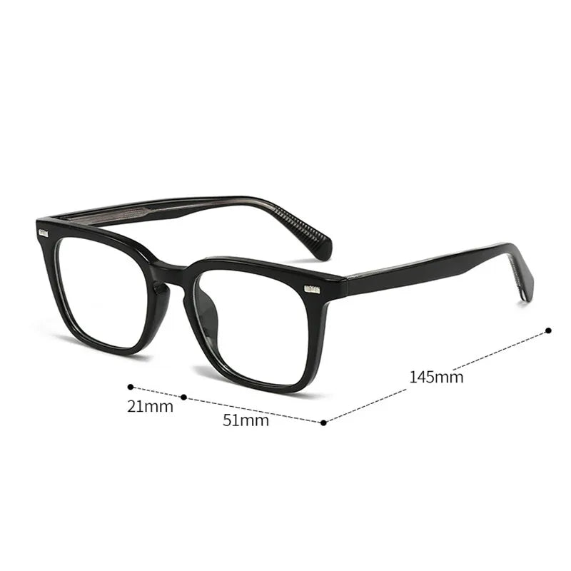 Transparent Square Men's Reading Glasses,  TR90 Large Frame,  Blocks  Harmful Blue Light, Myopia, Prescription Glasses For Women/MEN