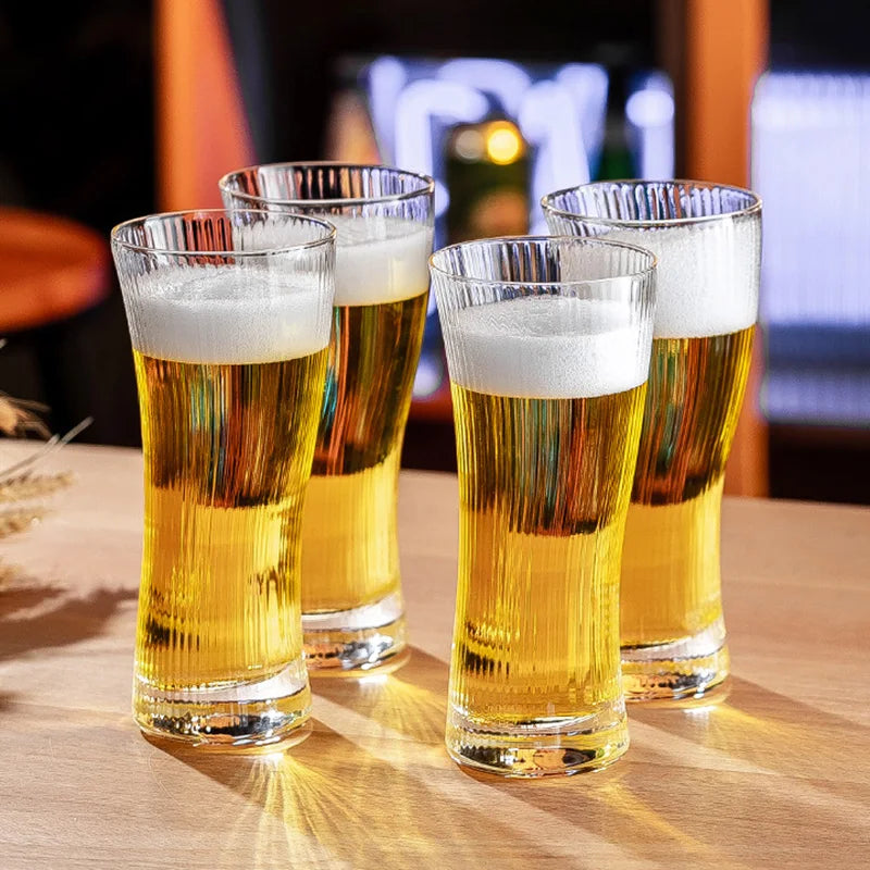 370ml/495ml Beer Glass Creative Beer Glass Luxury Cocktail Glass Large Capacity Beverage Cup Juice Cold Drink Mugs Bar Glassware